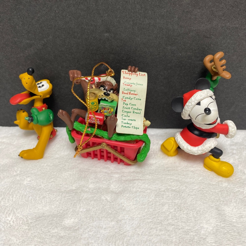 Disney Mickey Mouse Pluto Reindeer Christmas Holiday Ornament *SEE READ